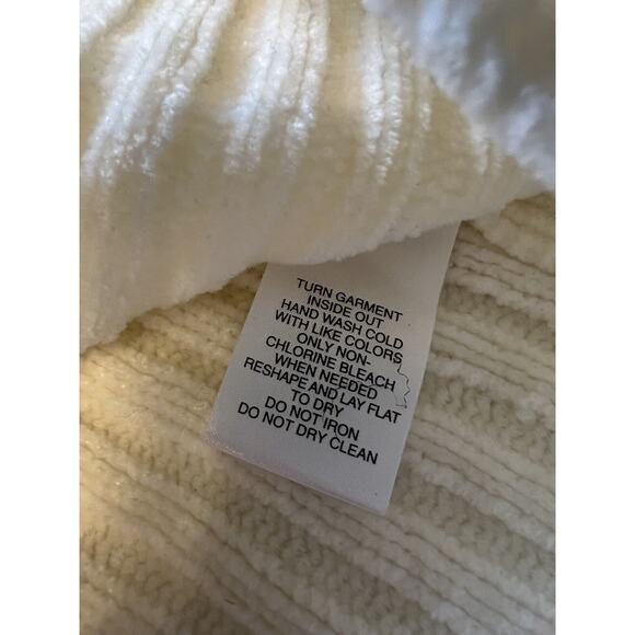 Designers Originals Plus 3X Ivory Sweater Cardigan w/ Black Faux Fur Collar - Picture 10 of 11